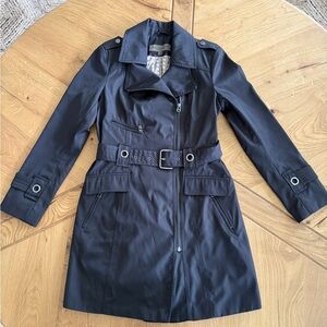Marc New York Black Trench Coat with Belt